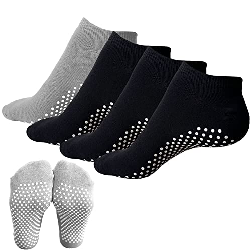 KEYRI 4 Paare Yoga Socken für Frauen und Männer Sneaker Socken Pilates Rutschfeste Socken Für...