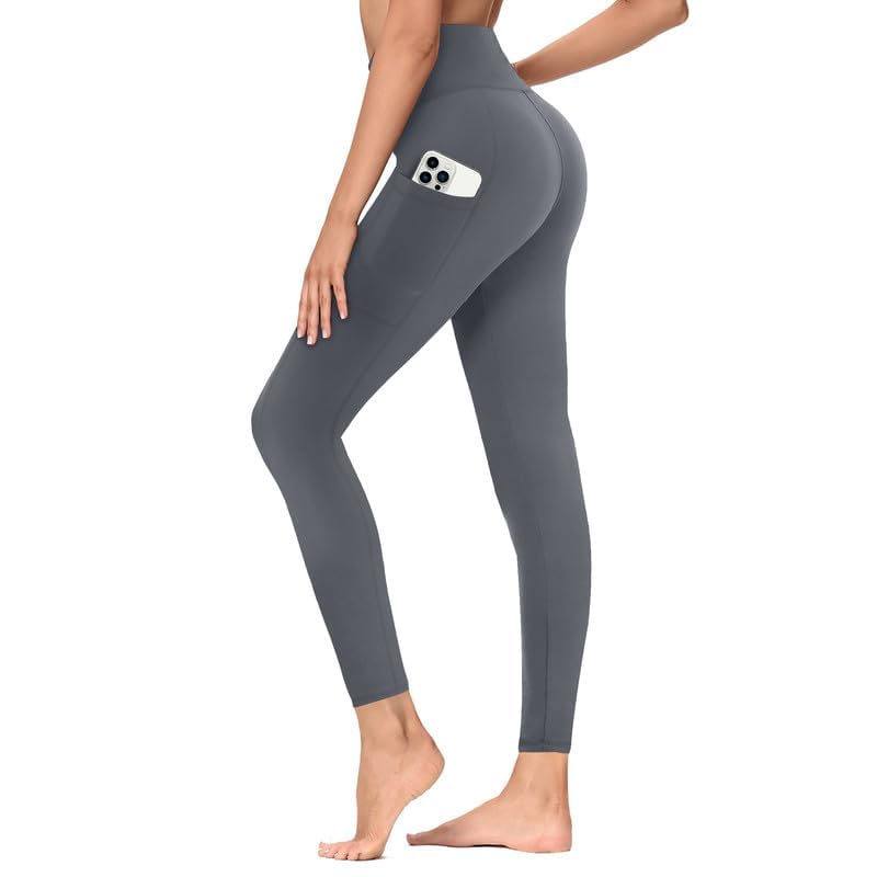 TNNZEET Leggings Große Größen Damen mit Taschen, High Waist Schwarz Plus Size Leggins für Sport...