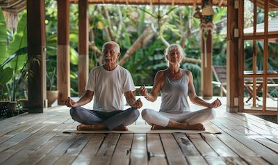 yoga paar ruhestand thailand retreat